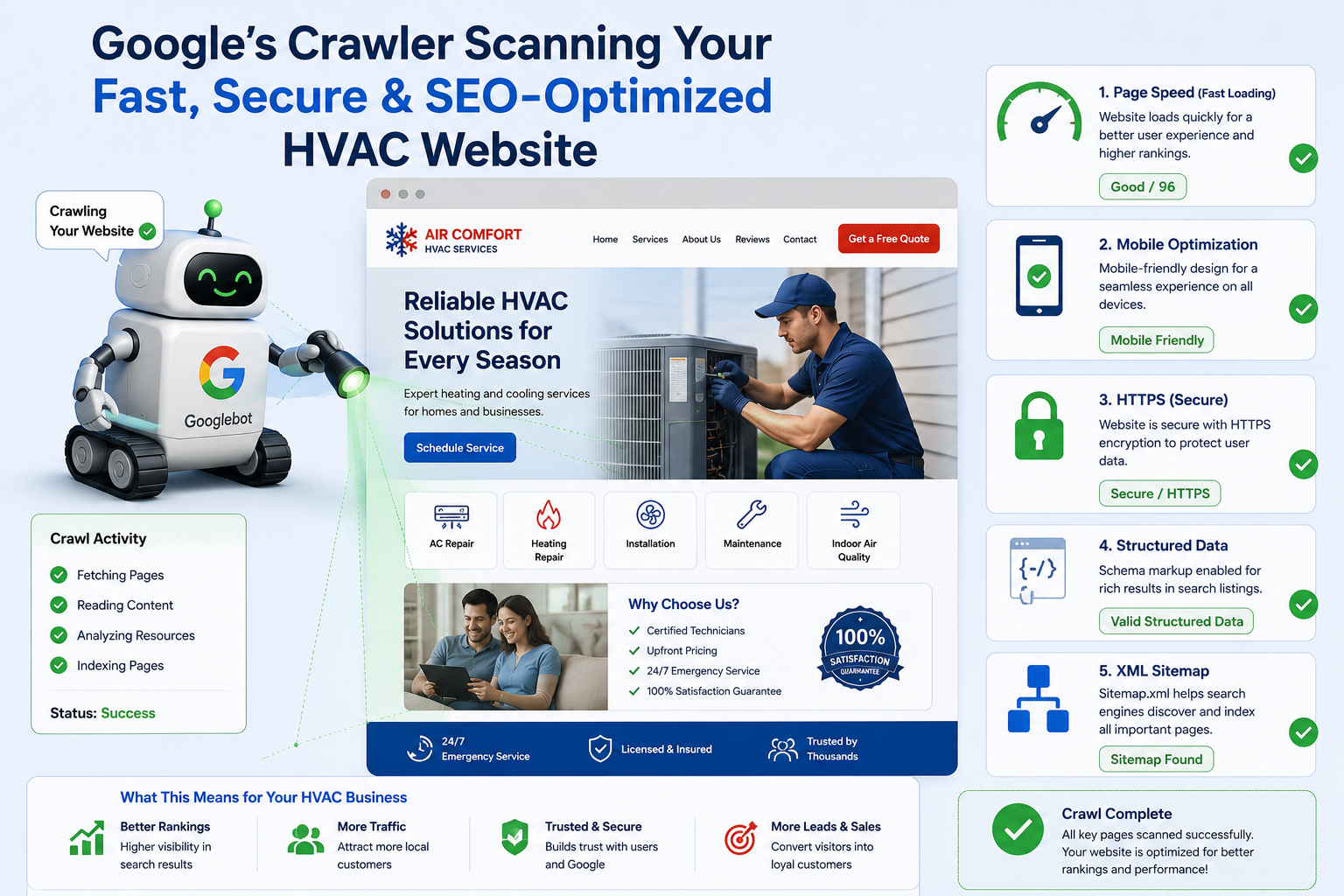 Googlebot scans HVAC website efficiency Googlebot scans HVAC website efficiency