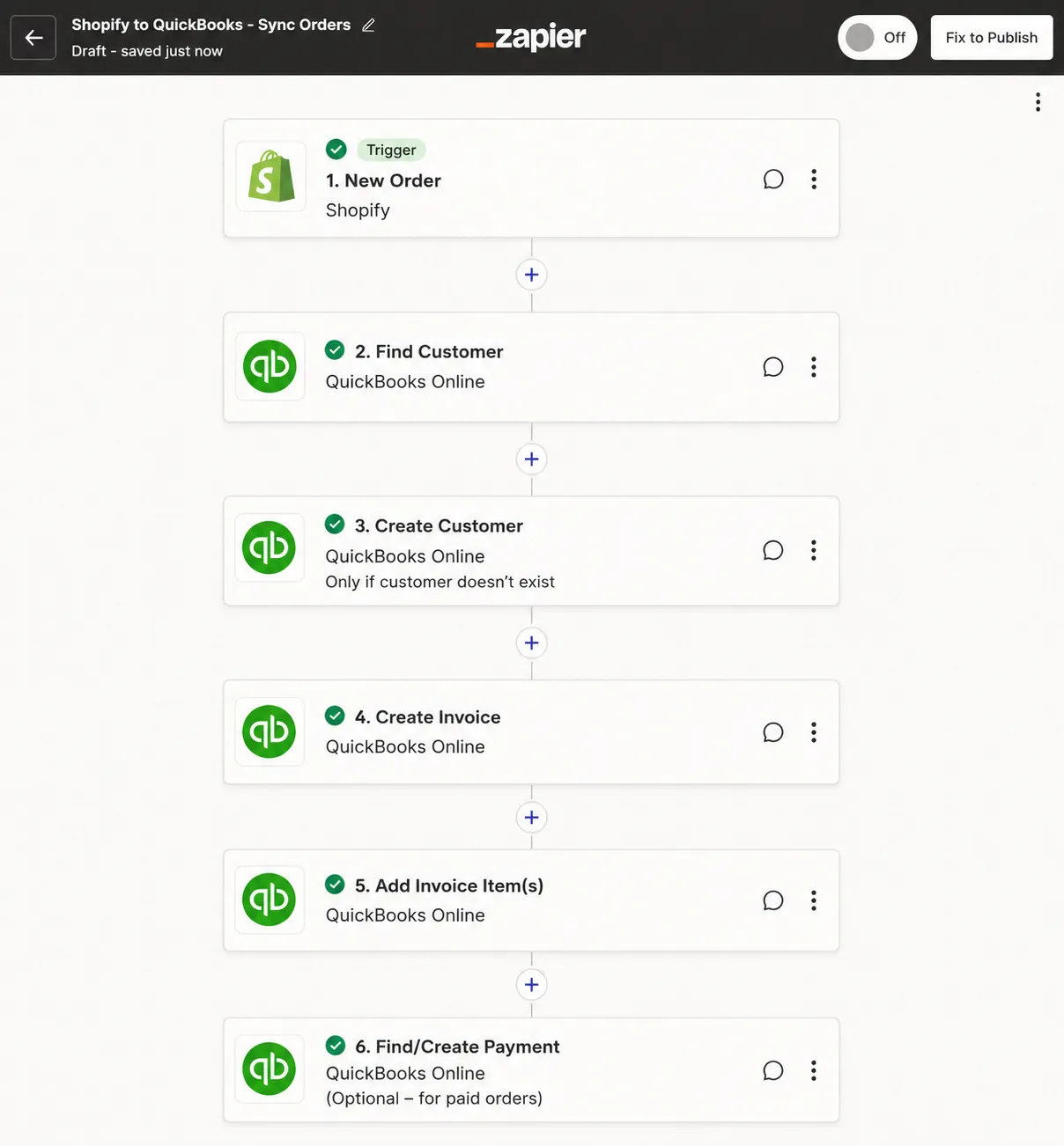 shopify to quickbook