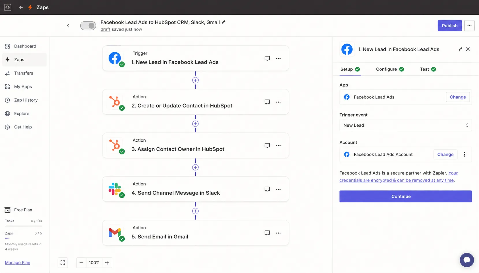 zapier hubspot workflow
