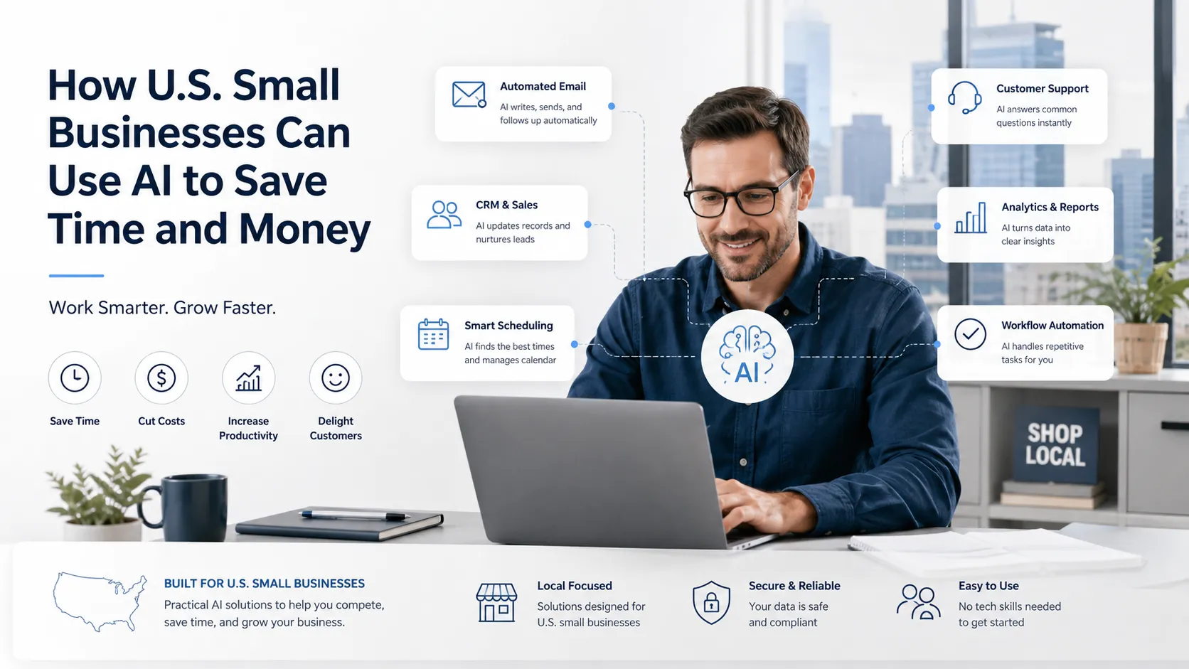 How U.S. Small Businesses Can Use AI to Save Time and Money