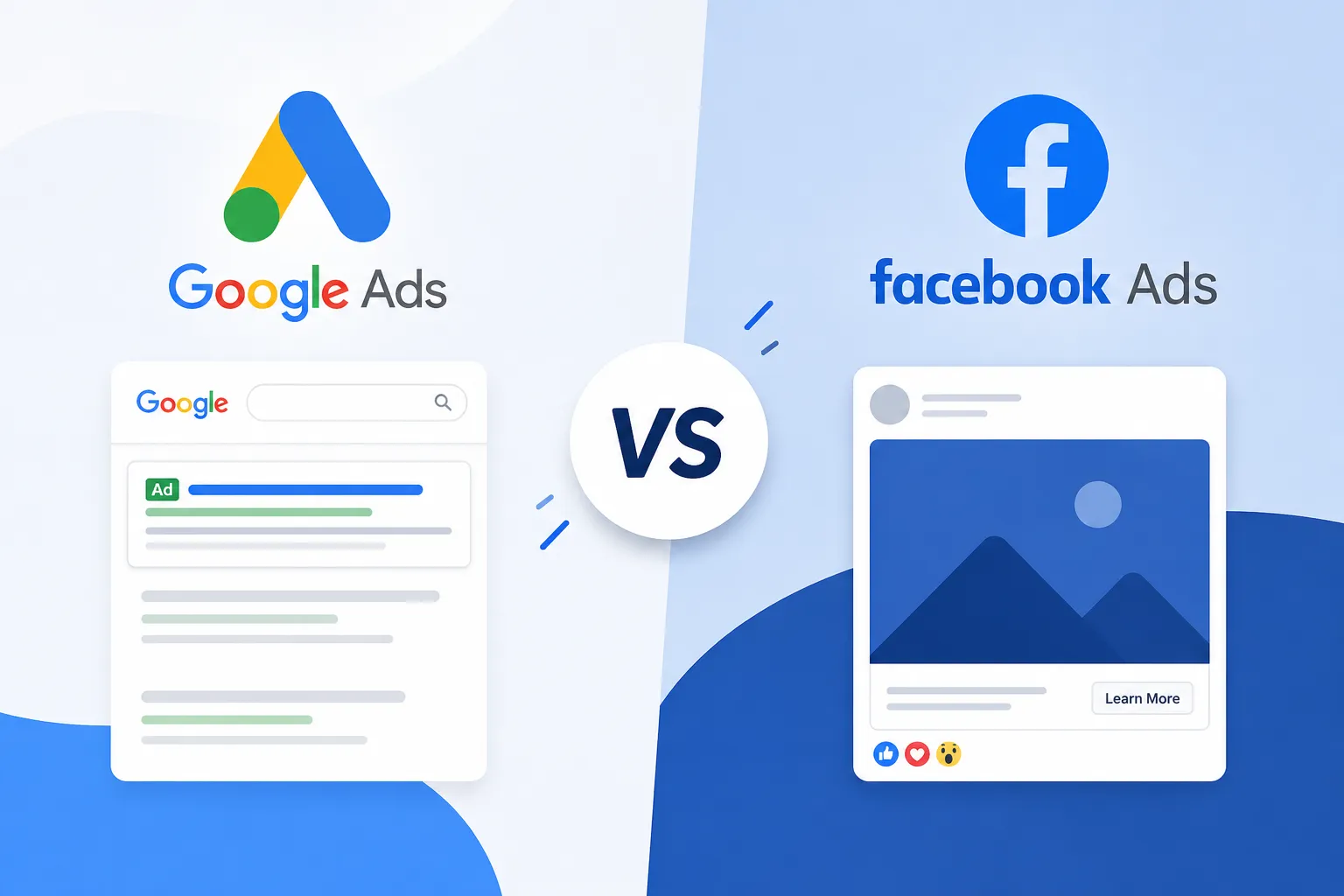 Hire PHP Developer 9 google ads vs facebook ads